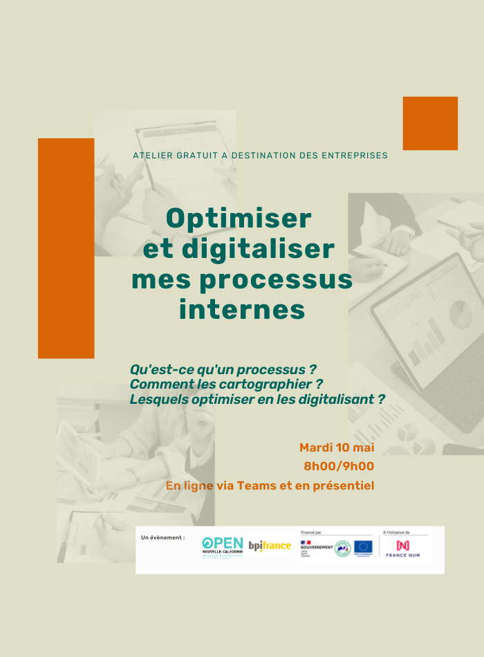 Atelier gratuit TPE/PME – Optimiser et digitaliser mes processus internes